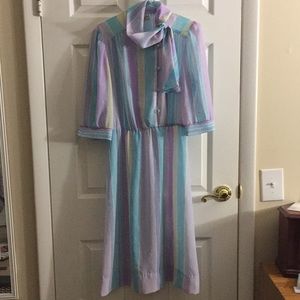 Vintage pastel stripe dress